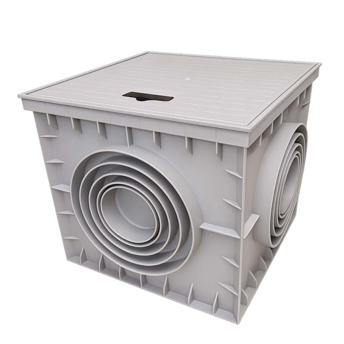 Slika Plastični šaht sa poklopcem i ručicom 550x550 mm